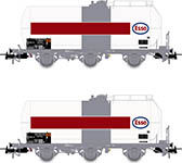 021-HJ6222 - H0 - SNCF, 2-tlg. Set 3-achs. Kesselwagen Uh, „Esso, Ep. IV